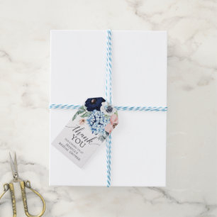 Navy Blooms Brautparty Gevor Tag Geschenkanhänger