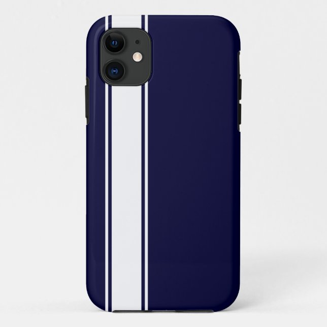 Navy Blu & White Team Jersey Stripe iPhone 5s Fall Case-Mate iPhone Hülle (Rückseite)