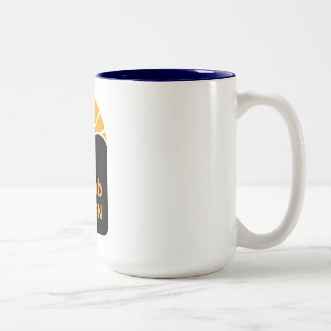 Navy Blue 15 oz Zwei-Tonen-Tasse Zweifarbige Tasse (Rechts)