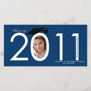 Navy Blue 2011 Abschluss-Ankündigungskarte Ankündigung