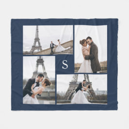 Navy Blue 4 Foto Gallery und Monogram Fleecedecke