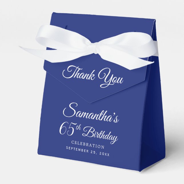 Navy Blue 65. Geburtstagsparty Geschenkschachtel (Vorderseite)