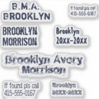 Navy Blue 7 Benutzerdefinierte Texte Name Cool Dec