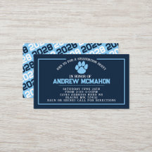 Navy & Blue Abschluss Mini Insert / Friend Einladu