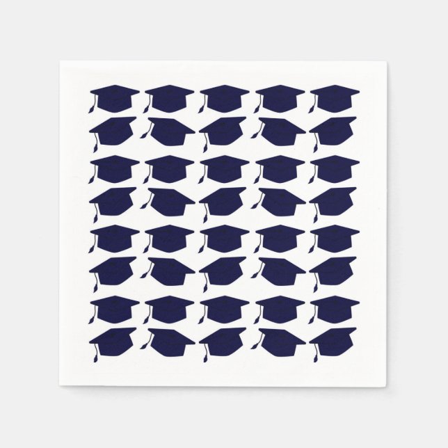 NAVY BLUE ABSCHLUSS PAPIER NAPKINS SERVIETTE (Vorderseite)