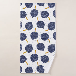 Navy Blue Abstrakt Flying Bomb Fruchtmuster Badehandtuch