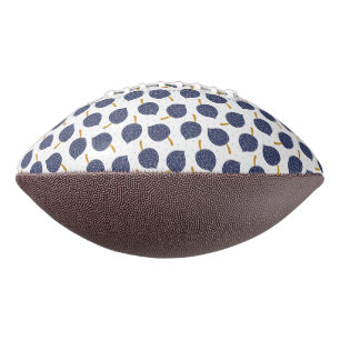Navy Blue Abstrakt Flying Bomb Fruchtmuster Football