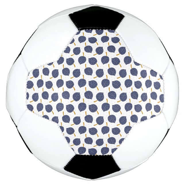 Navy Blue Abstrakt Flying Bomb Fruchtmuster Fußball (Vorderseite)