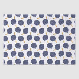 Navy Blue Abstrakt Flying Bomb Fruchtmuster Seidenpapier