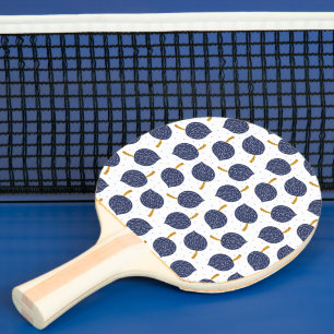 Navy Blue Abstrakt Flying Bomb Fruchtmuster Tischtennis Schläger