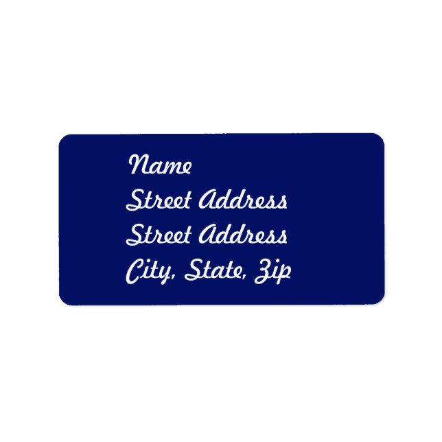 Navy Blue Address Sticker Adressaufkleber (Vorne)