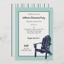 Navy Blue Adirondack Chair Custom Retirement Party