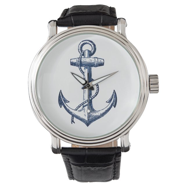 Navy Blue Anchor Armbanduhr (Vorderseite)