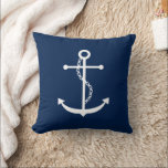 Navy Blue Anchor Kissen<br><div class="desc">Schönes Design.</div>