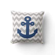 Navy Blue Anchor Light Gray