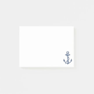 Navy Blue Anchor Post-it Klebezettel
