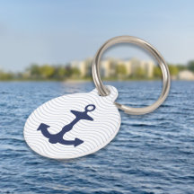 Navy Blue Anchor Silhouette und benutzerdefinierte