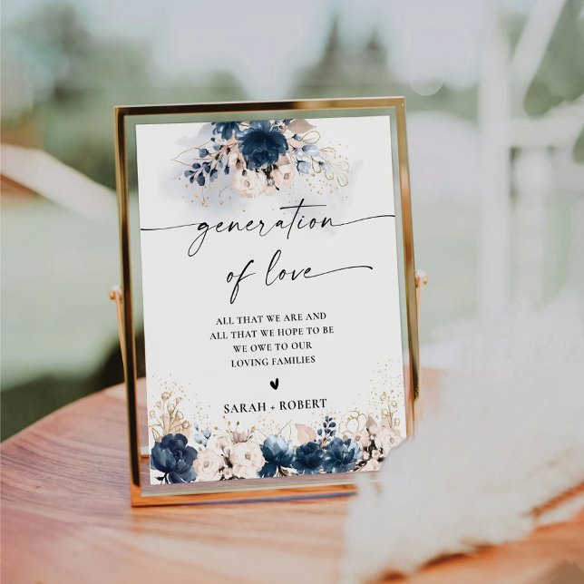 Navy Blue and Dusty Rose Generation Liebe Signatur Sockelschild (Von Creator hochgeladen)