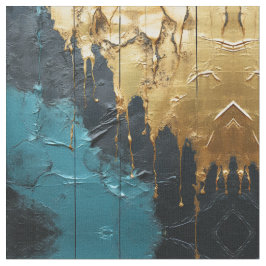 Navy Blue and Gold Modern Boho Seamless Pattern Stoff