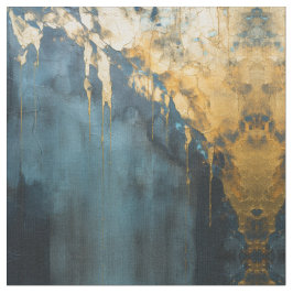 Navy Blue and Gold Modern Boho Seamless Pattern Stoff