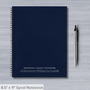 Navy Blue and Gray Business Spiral Notebook Notizbuch