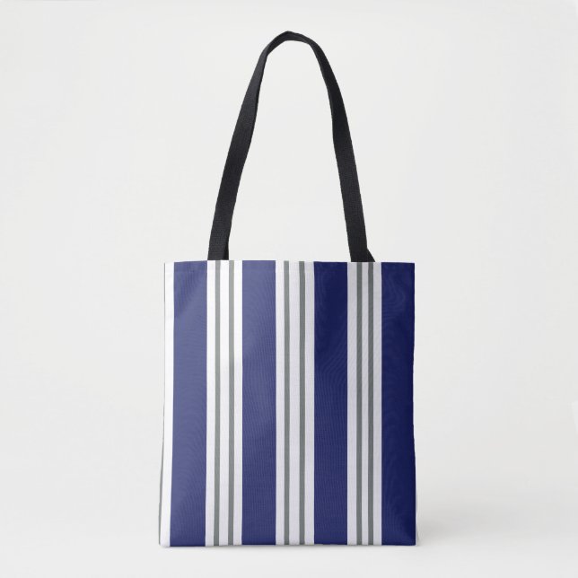 Navy Blue and White Coastal Stripes (Vorderseite)