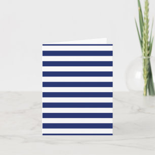 Navy Blue and White Stripe Pattern Karte