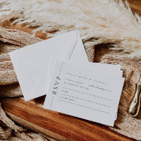 Navy Blue and White Wedding Einladungs-UAWG-Antwor