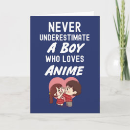 Navy Blue Anime Cards For Boys Kids Kaiwaii Otaku Karte