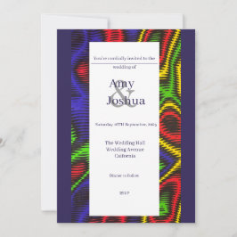Navy-Blue Ankara Hochzeitseinladung Einladung