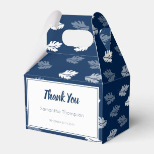 Navy Blue Antique Blätter Muster Geschenkschachtel