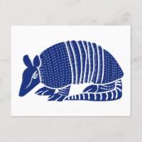 Navy Blue Armadillo Grafik Illustration