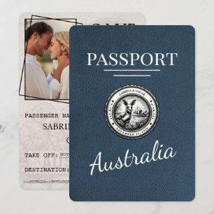 Navy Blue Australia Pass Save the Date