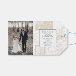 Navy Blue Australia Wedding Foto Geschenkanhänger