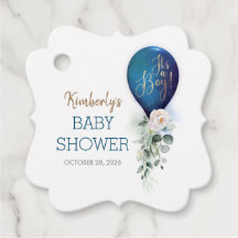 Navy Blue Balloon Baby Dusche Vielen Dank
