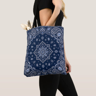Navy Blue Bandana Paisley-Tasche | Umhängetasche