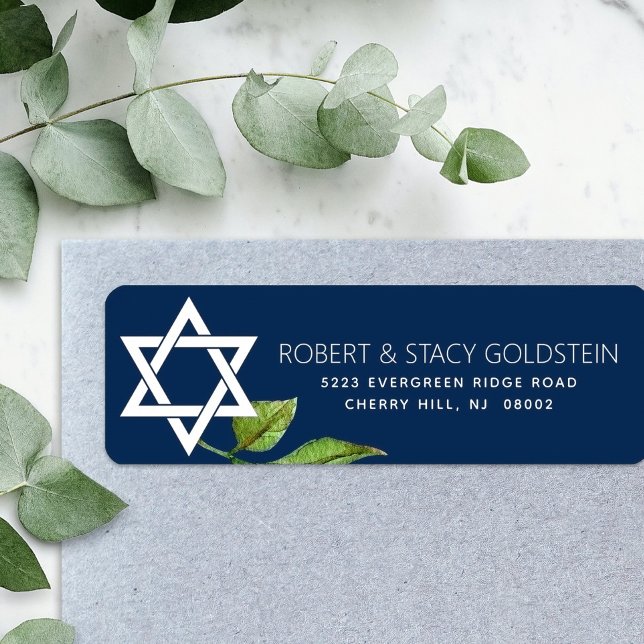 Navy Blue Bat Mitzvah Star von David Floral Rede (Von Creator hochgeladen)