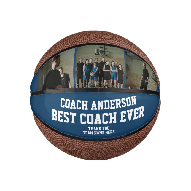 Navy Blue Best Coach Ever Thank You From The Team Mini Basketball (Vorderseite)