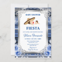 Navy Blue Blume Mexican Baby Shower Fiesta 