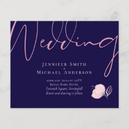 Navy Blue Blush Pink Rosegold Hochzeitbudget