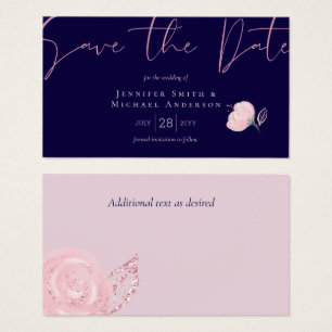 Navy Blue Blush Pink Rosegold Hochzeitbudget