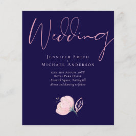 Navy Blue Blush Pink Rosegold Hochzeitbudget