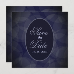 Navy Blue Bokeh Hochzeit speichern das Datum Save The Date
