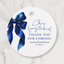 Navy Blue Bow Sie bindet das Brautparty des Knoten Geschenkanhänger