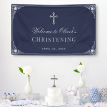 Navy Blue Boy Christening Vintag Elegant Taufe