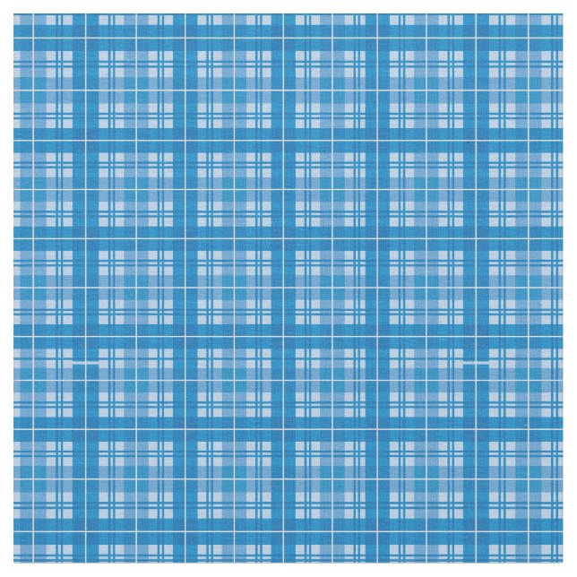 Navy Blue Bright Gingham Kariert Tartan Stoff (Nahaufnahme)