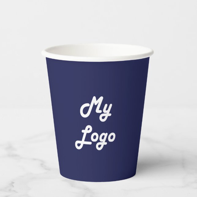 Navy-Blue-Business-Firmenlogo - Code Pappbecher (Vorderseite)