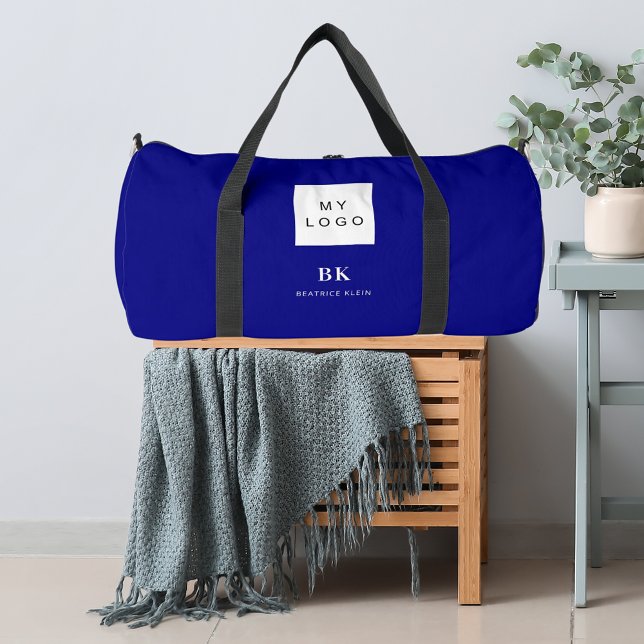 Navy Blue Business Logo Duffle Bag (Von Creator hochgeladen)