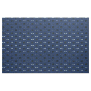 Navy Blue Buttons Stoff