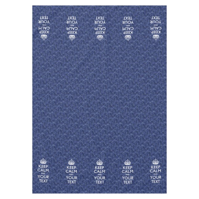 Navy Blue Camouflage Behalte Ruhe und Ihren Text Tischdecke (Vorderseite)